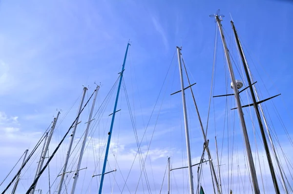 Vista Panorâmica Dos Detalhes Barco Vela — Fotografia de Stock
