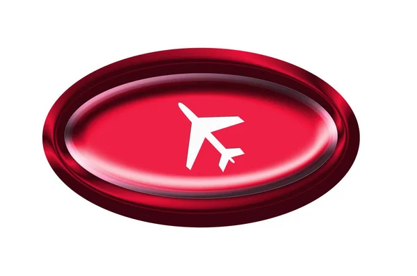 Button Airplane Plane — Stock Photo, Image