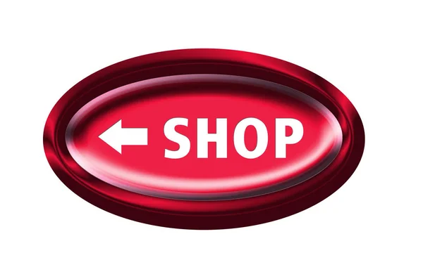 Online Shop Knapp Isolerad Till Vitt Illustration — Stockfoto