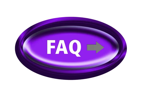 Faq Düğmesi Resimleme — Stok fotoğraf