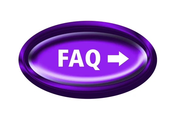 Faq Düğmesi Resimleme — Stok fotoğraf