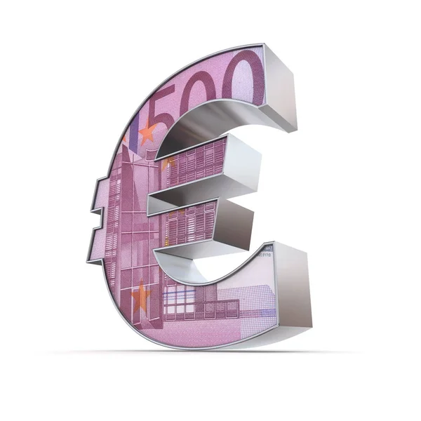Simbolista Euro Frente Texturado Billete 500 Euros — Foto de Stock