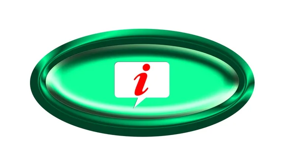 Info Button Illustratie Informatie — Stockfoto