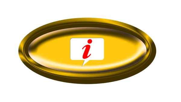 Info Button Illustratie Informatie — Stockfoto