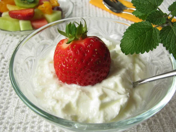 Yogur Sabrosa Comida Postre —  Fotos de Stock