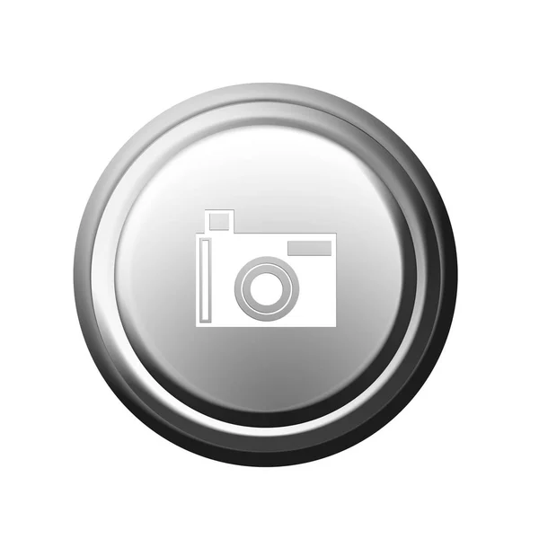 Grafische Fotocamera Knop Illustratie — Stockfoto