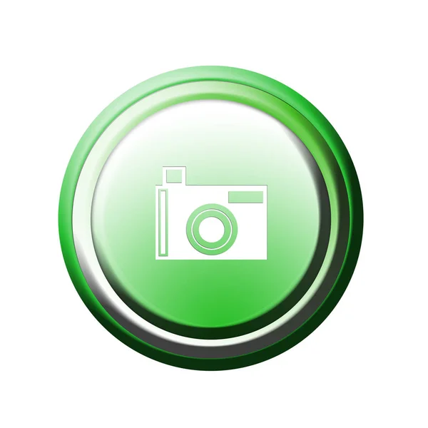 Graphic Photo Camera Button Illustration — Stock Photo, Image