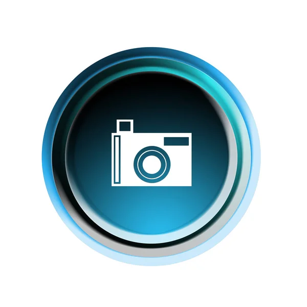 Grafische Fotocamera Knop Illustratie — Stockfoto