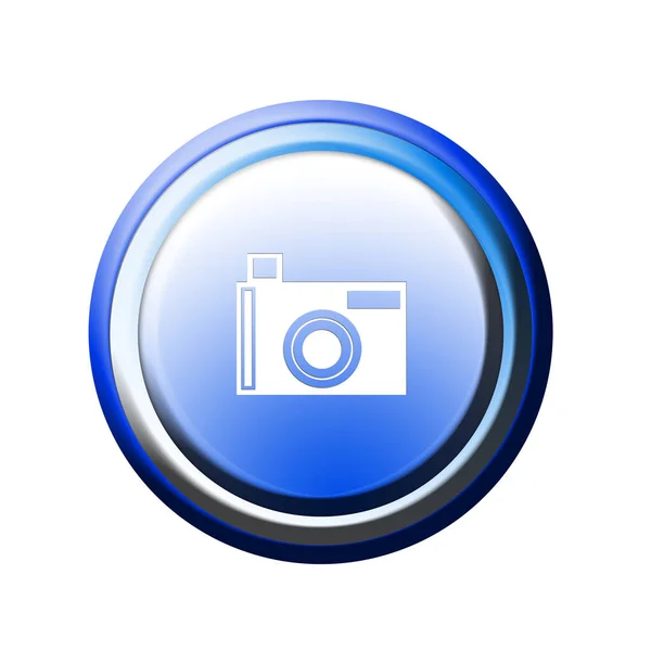 Grafische Fotocamera Knop Illustratie — Stockfoto