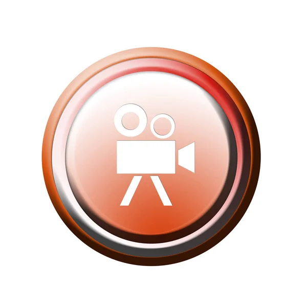 Ilustrace Tlačítka Videa Stiskněte Tlačítko — Stock fotografie
