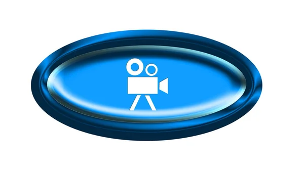 Video Knop Illustratie Druk Knop — Stockfoto