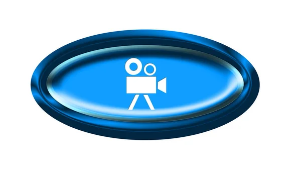 Video Knop Illustratie Druk Knop — Stockfoto