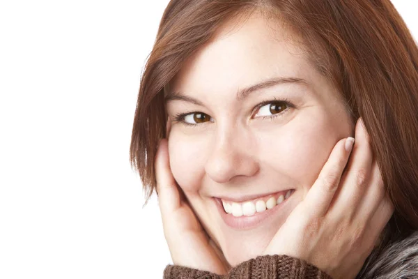 Retrato Una Hermosa Joven Riendo —  Fotos de Stock