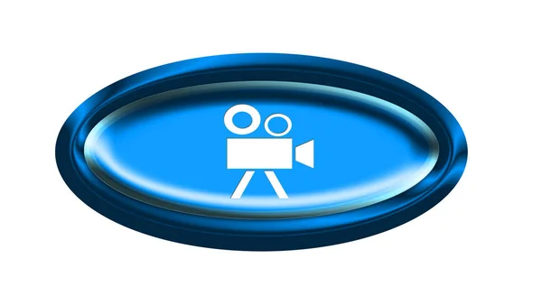 Video Button Illustration Press Button — Stock Photo, Image