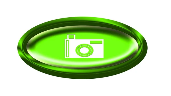 Grafikus Fényképezőgép Gomb Illusztráció — Stock Fotó