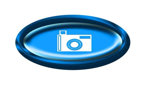 Graphic Photo Camera Button Illustration — Stok Foto