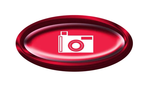 Grafische Fotocamera Knop Illustratie — Stockfoto