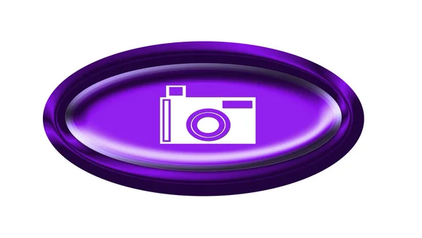 Grafische Fotocamera Knop Illustratie — Stockfoto