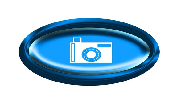 Graphic Photo Camera Button Illustration — Stok Foto