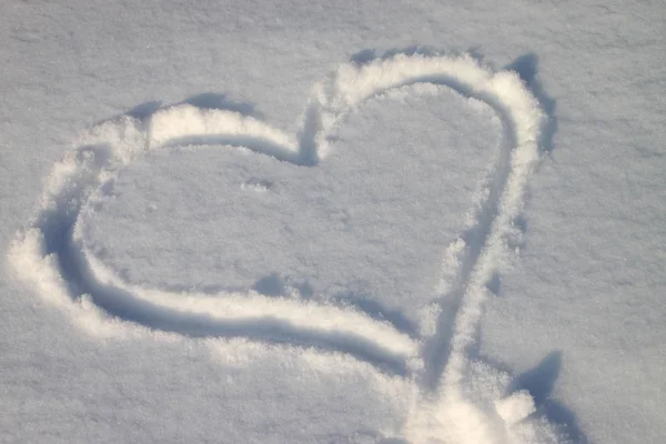 Liefdesverklaring Sneeuw — Stockfoto