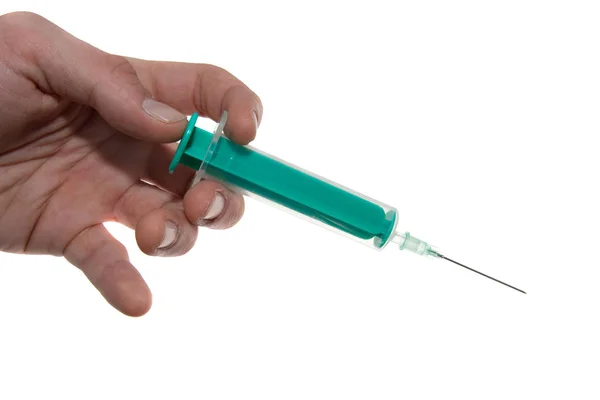 Mans Hand Whith Needle — Stock Photo, Image