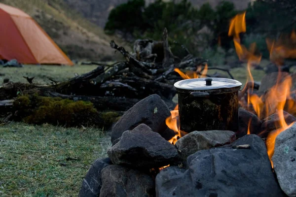 Camping Bergen — Stockfoto