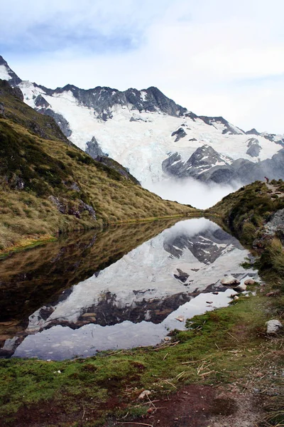 Reflejo Lago Montaña Nuevo Zealand — Foto de Stock