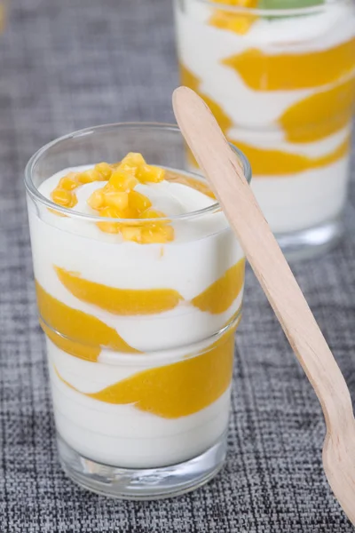 Yogurt Cibo Dessert Gustoso — Foto Stock