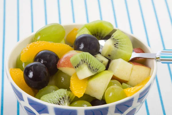 Ensalada Frutas Tazón Mesa — Foto de Stock