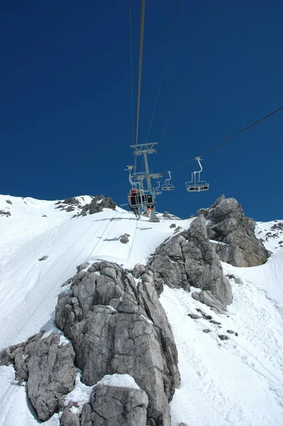 Chairlift Ski Resorts Austria — Stock Photo, Image