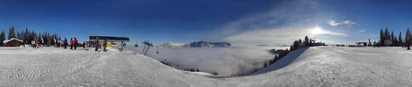 Vista Panorámica Del Hermoso Paisaje Los Alpes — Foto de Stock