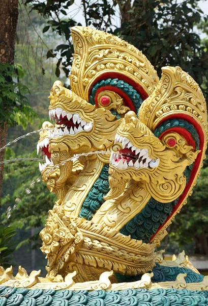 Chinesische Drachenstatue Tempel — Stockfoto