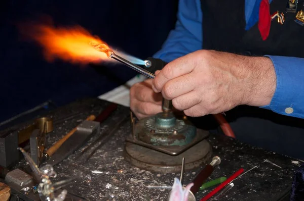 Blacksmith Working Hammer — Stock Photo, Image