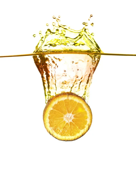 Pomarańczowy Plusk Wodzie — Zdjęcie stockowe