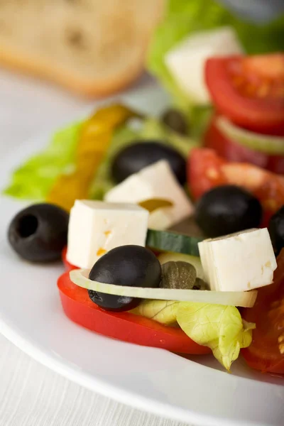 Close Van Een Griekse Salade — Stockfoto