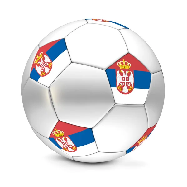 Fotbalový Míč Fotbal Srbsko — Stock fotografie
