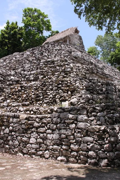 Γραφική Θέα Των Παλαιών Ερείπια Coba Μάγια — Φωτογραφία Αρχείου