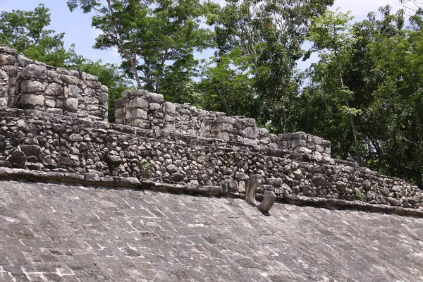 Schilderachtig Uitzicht Oude Coba Maya Ruïnes — Stockfoto