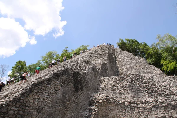 Malerischer Blick Auf Alte Ruinen Der Coba Maya — Stockfoto