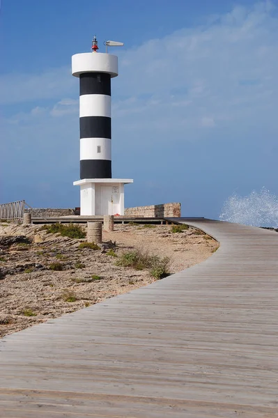 Lighthouse Colonia Sant Jordi — Stock Photo, Image
