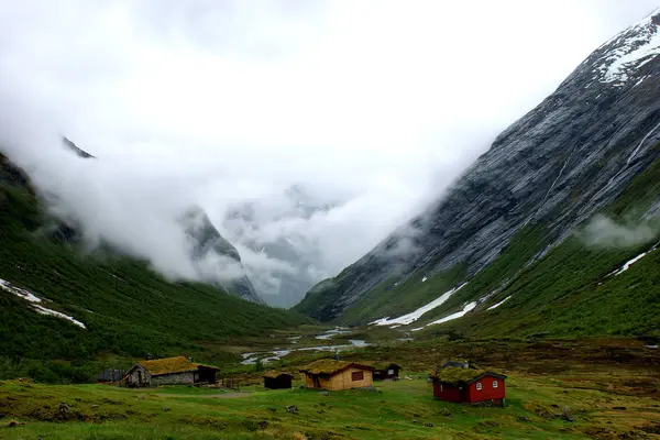 Norwegia Tle Krajobrazu — Zdjęcie stockowe