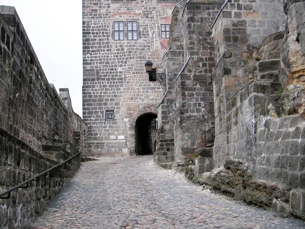 Vista Panorámica Majestuosa Arquitectura Medieval Del Castillo —  Fotos de Stock