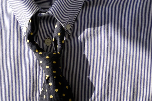 Gros Plan Chemise Homme Une Cravate — Photo