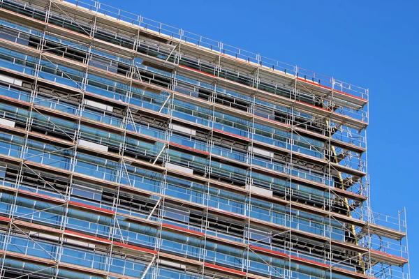 Baustelle Mit Baugerüst — Stockfoto