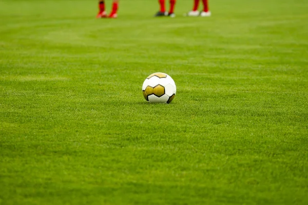 Mecz Piłki Nożnej Piłka Sportowa — Zdjęcie stockowe
