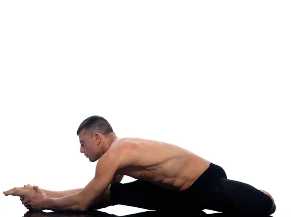 Man Gymnastisk Stretching Hållning — Stockfoto