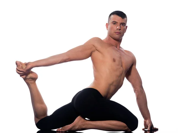 Man Gymnastiek Stretching Houding — Stockfoto
