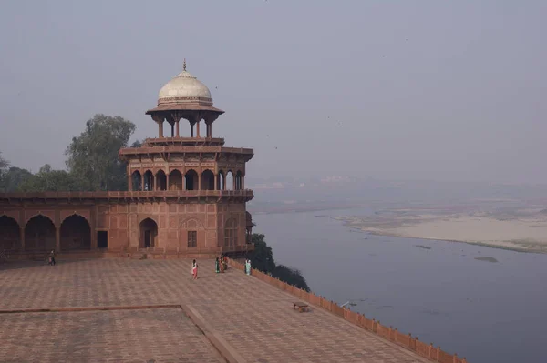 Agra Hindistan Ünlü Taj Mahal Türbesi — Stok fotoğraf