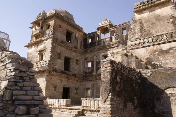 Zchátralý Palác Pevnosti Chittorgarh — Stock fotografie