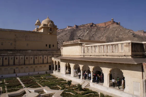 Giardino Nel Palazzo Rambagh Jaipur — Foto Stock